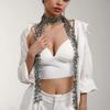 Adjustable Belly Dance Belt Handmade Glitter Hip Scarf Women's Waist Scarf  Dance Show