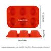 6 Cup Silicone Jumbo Muffin Pan Giant Silicone Cupcake Pan/Cups Deep Popover Pan Large Muffin Pans Baking Cheesecake Bites  D031