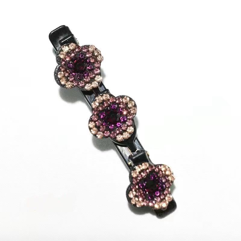 Trendy European & American Braided Hairpin Set: Floral and Bangs Clips