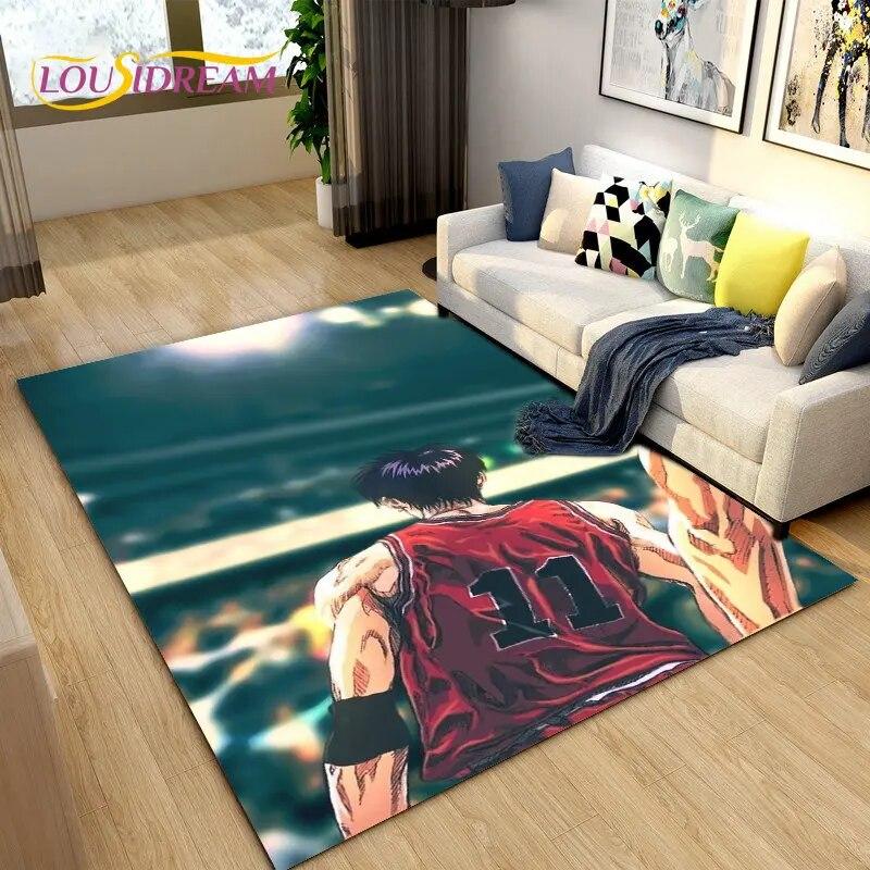 

Slam Dunk Японський аніме-мультфільм Килимок, килимок для вітальні, спальні, дивана, прикраса дверного килимка, дитячі ігри, нековзкий килимок 40x60cm