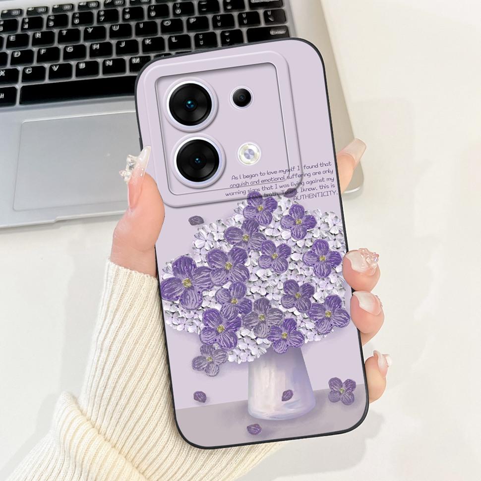 Stilvolle Blumenbemalte Hülle Für Infinix Zero 30 X6731 Case Weiche Silikon Handyhülle Für Infinix Zero 30 Zero30 5G Rückseite