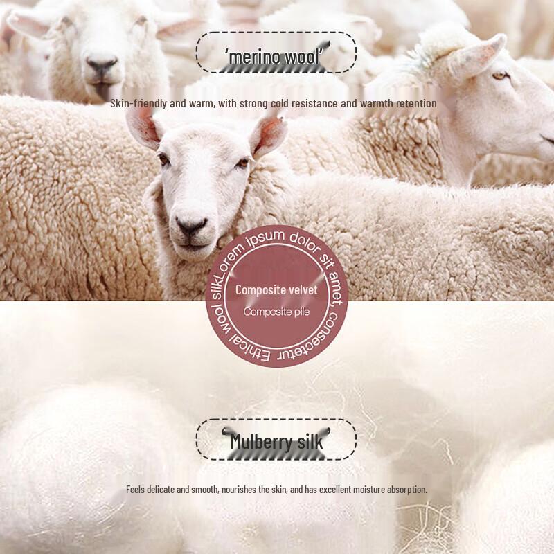 Yiershuang Women's Extra Thick Thermal Underwear Set with Merino Wool & Silk