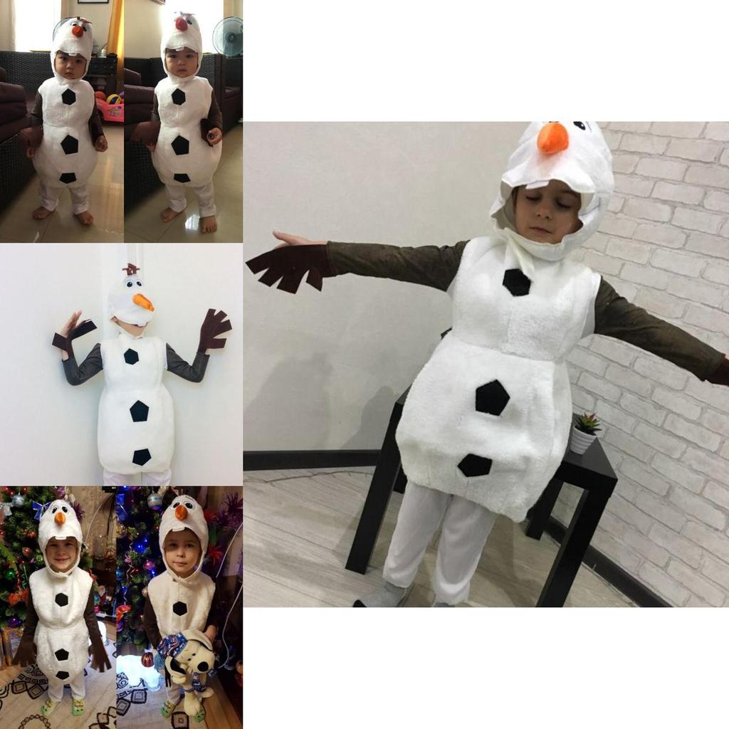 Enchanting Frozen Snowman Olaf Cosplay Costume For Kids Halloween Fancy Dress Up