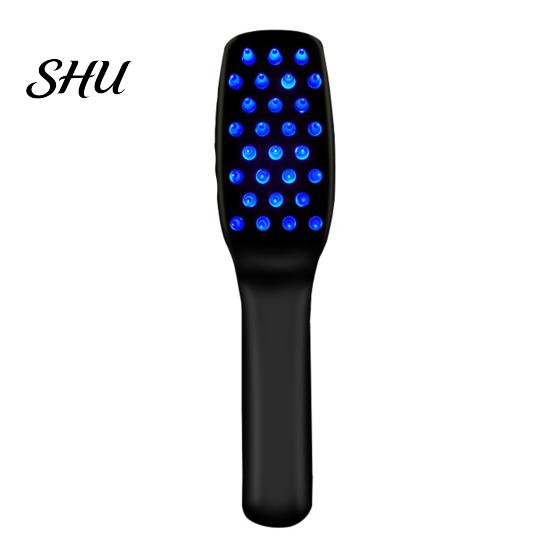 Escova de Cabelo com Terapia de Luz Pente Elétrico para Crescimento Massageador Profissional do Couro Cabeludo Ferramenta de Estimulação do Folículo Cabeludo Tratamento da Queda Portátil Massagem