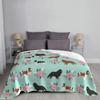 Cavalier King Charles Spaniel Blankets Flannel Winter Floral Bouquet Cute Dog Lover Breed Pet Portrait Throw Blanket For Bedroom