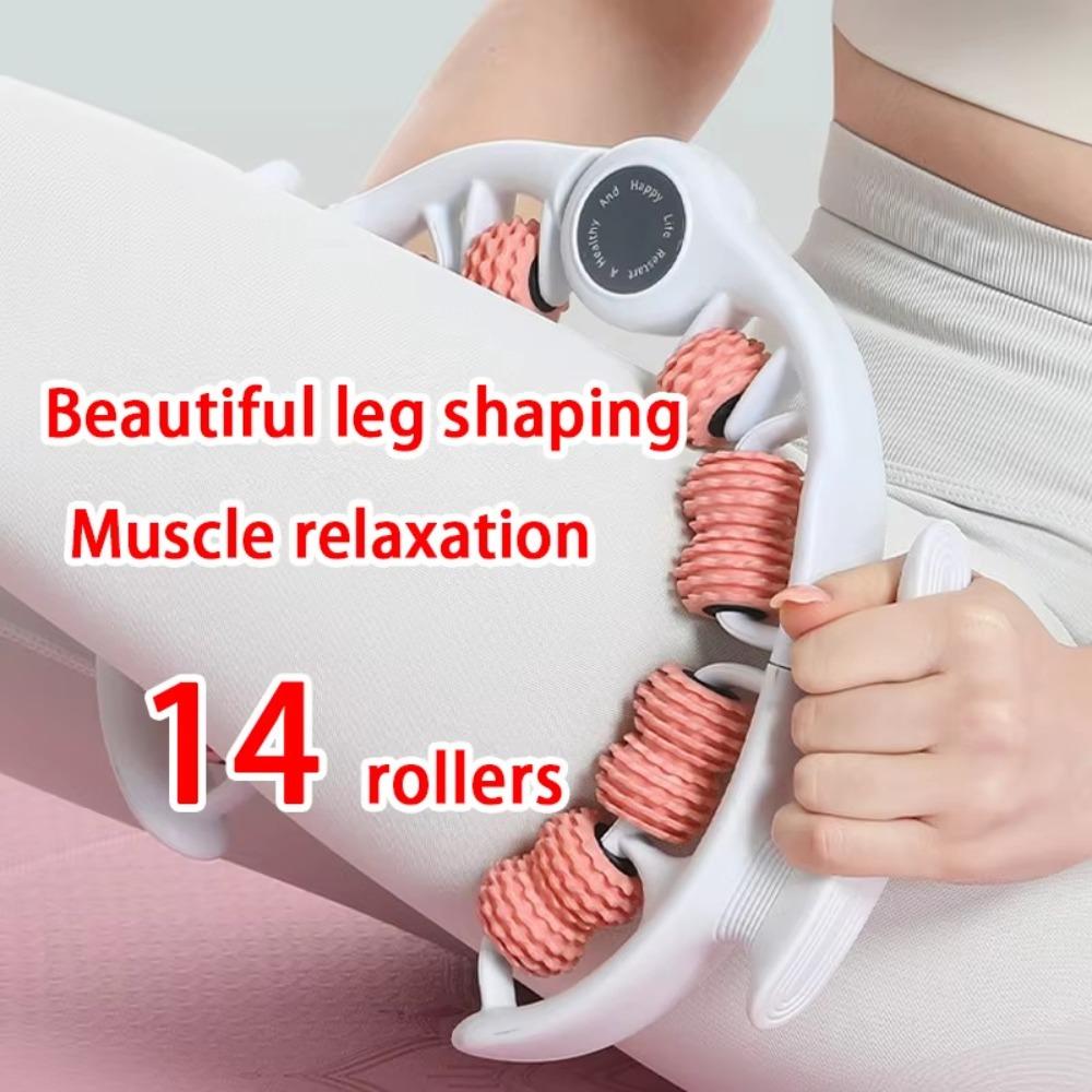 Ring-Beinclip-Rollenmassagegerät, Beinmassagegerät, Yoga-Fitnesshilfe, Bein-Schönheitsartefakt, 3 abnehmbare Teile