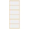 vidaXL Schiebetür Golden 76x205 cm ESG-Klarglas und Aluminium