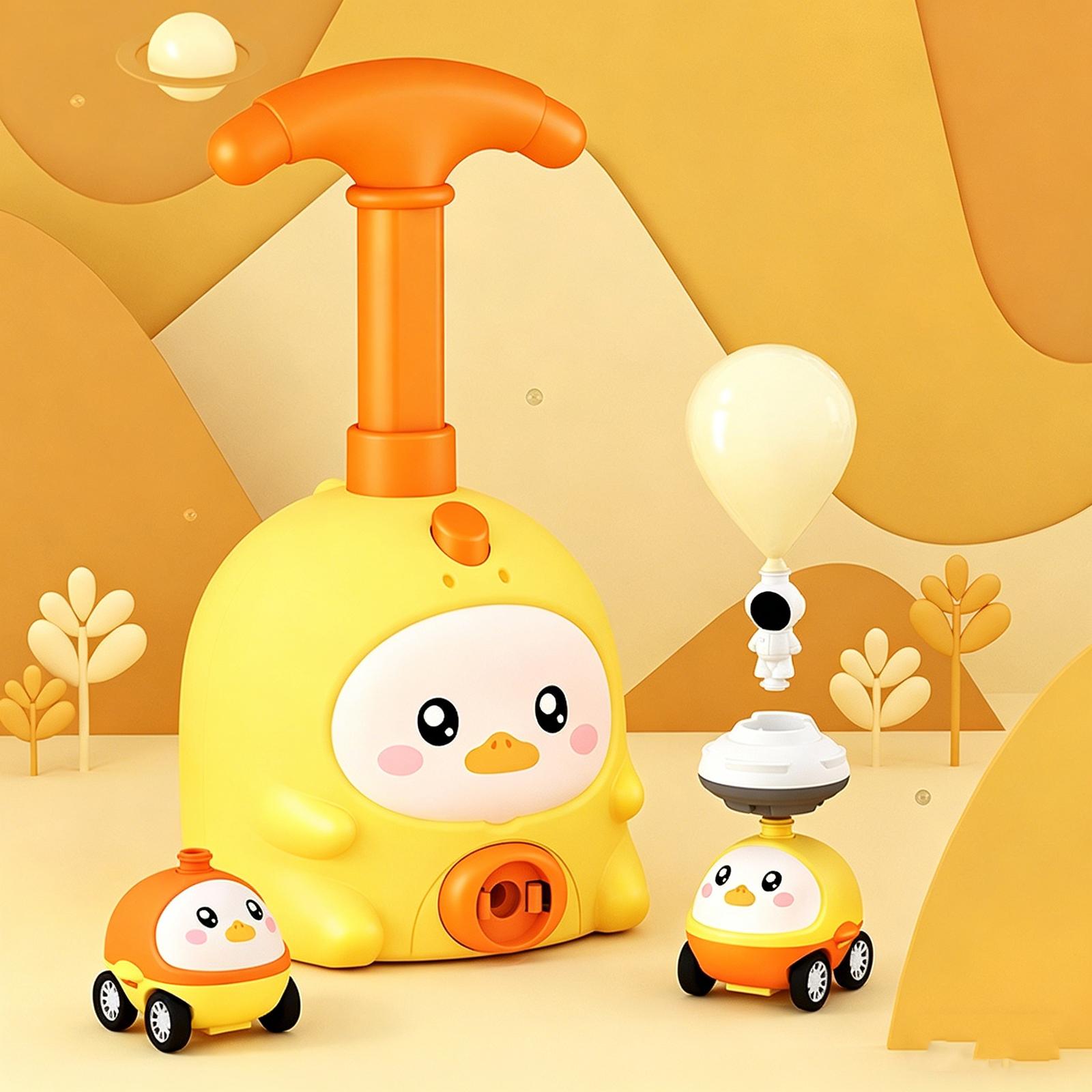 

Animal -Powered Car Flying Pig Popping Educational Toy Press And Slide One Size жовтий