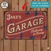 Personalized Garage Metal Sign Auto Workshop Mechanic Auto Shop Christmas Gift Decor (For Decoration Only)