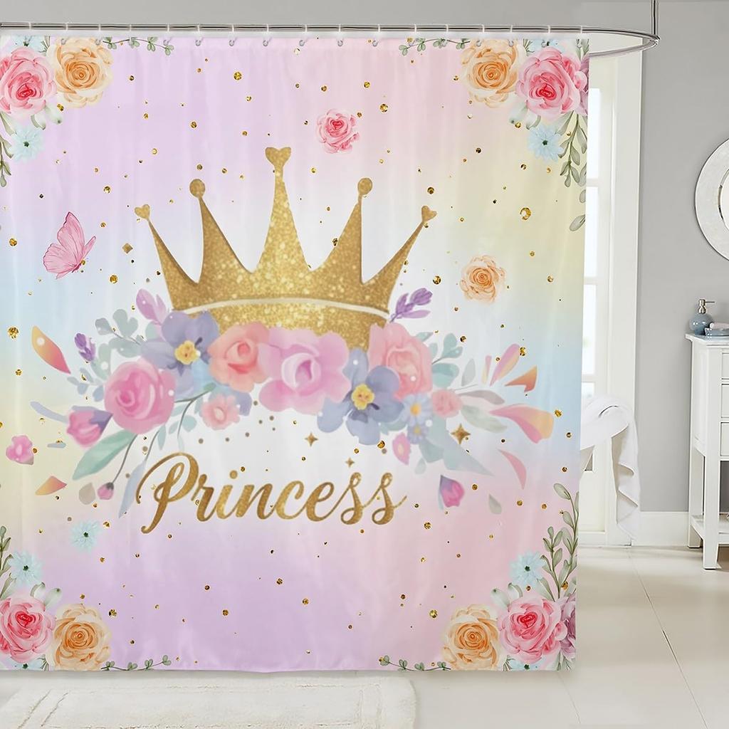 Japanese Style Bathroom Curtain,Cherry Flower Shower Curtain Kids Girls Women Adults Bathroom Decor,Exotic Rustic Style
