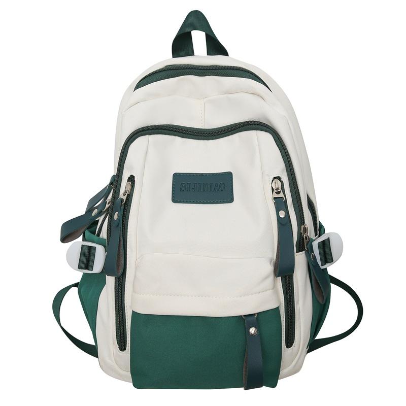 Backpack simple women s high-end large-capacity backpack contrast new casual junior high school student schoolbag student travel