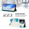 Coloured Drawing Wallet Case for OPPO A3 A3X A18 A38 A40 A60 A80 Reno 12 11 Pro 12F 11F Shockproof Stand Strap Flip Phone Cover