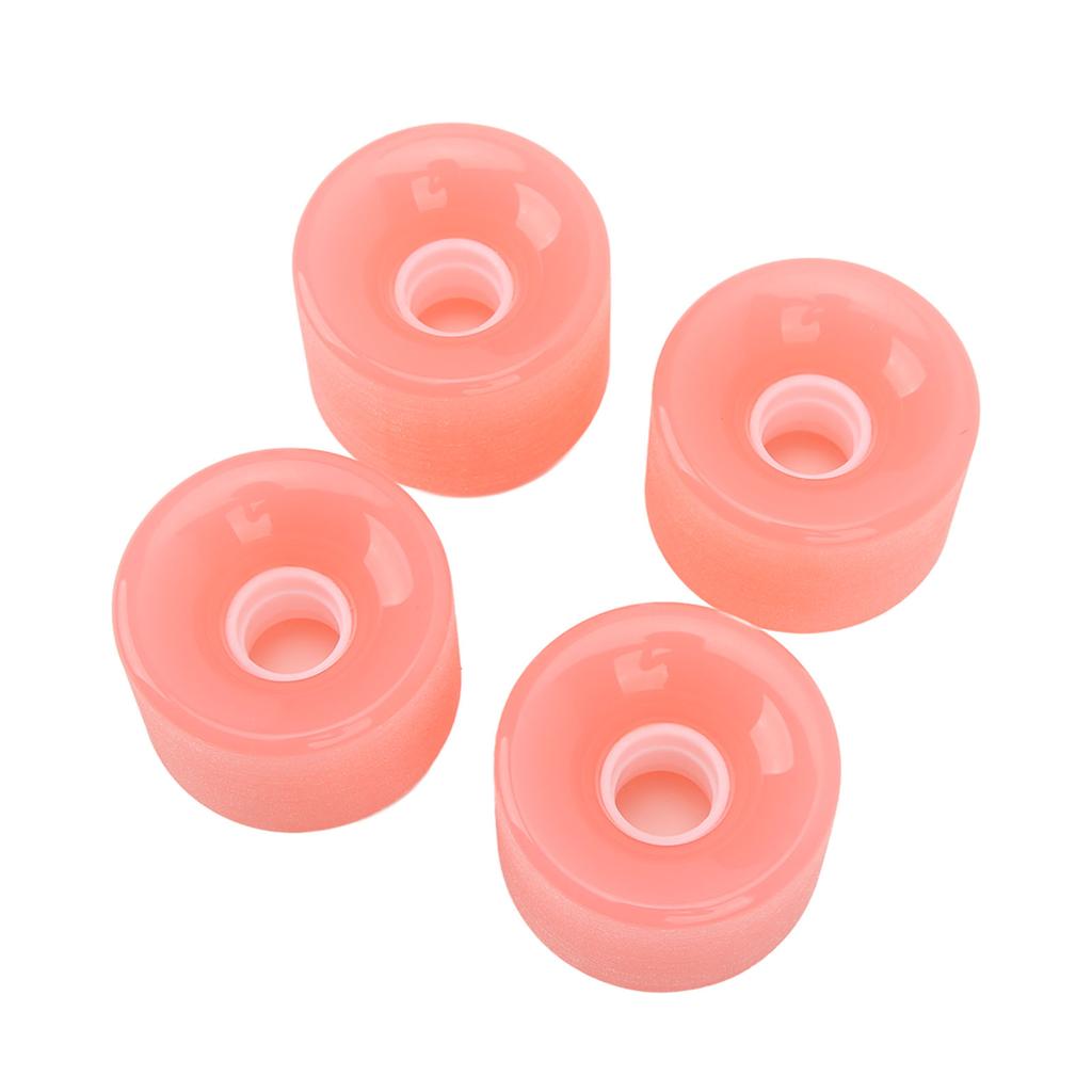 Skateboard-Räder, PU, hohe Härte, schnelle und stabile Longboard-Cruiser-Räder für Rampen, Asphaltstraßen, Pink