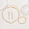 Niche Personality High-end Sense Versatile Claw Chain Necklace Stud Earrings Bracelet Three/four-piece Set