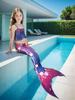 Girls' Mermaid Gradient Two-Piece Swimsuit Party Costume