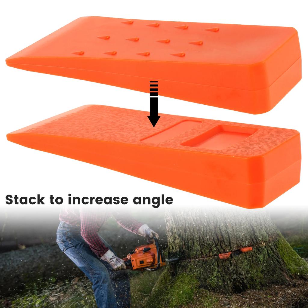 3Pcs Felling Wedges Plastic Chainsaw Wedges Spiked Wear Resistant Tree Cutting Wedges Logging Supplies Safety Woodcutting Tool