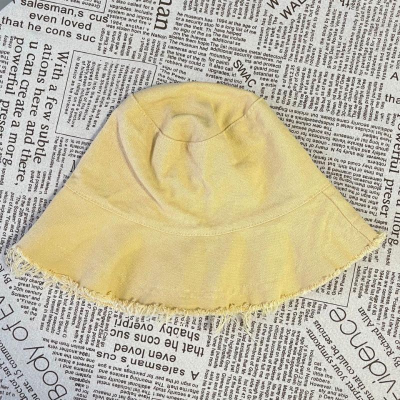 New sunscreen bucket hat rough edge bucket hat women's summer visor simple hat basin hat
