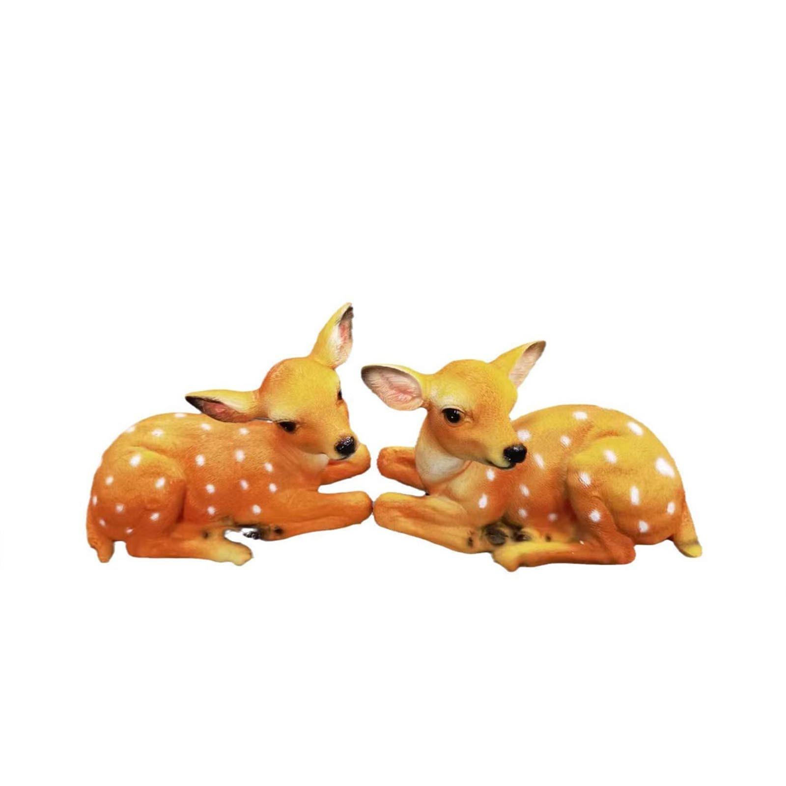 

Садовая смоляная фигурка оленя, садовая статуэтка лежащего оленя, скульптурные украшения One Size