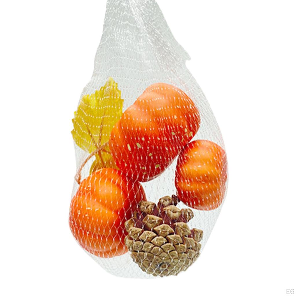 Autumn Fake Pumpkins Model Foam Maple Leaf Reusable Lifelike DIY Artificial Vegetables