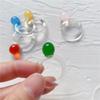 New Fashion Colorful Acrylic Rhinestone Resin Rings For Women Girls Korean Transparent Geometric Square Round Rings Jewelry 2026
