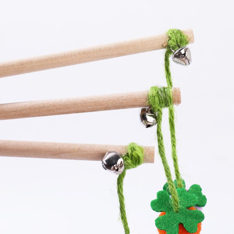 Chinese Style Long Strip Cat Teaser Stick Toy for Self-Play
