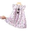 Snow Silk Girls Dress With Floral Pattern And Aline Skirt For Summer Playtime