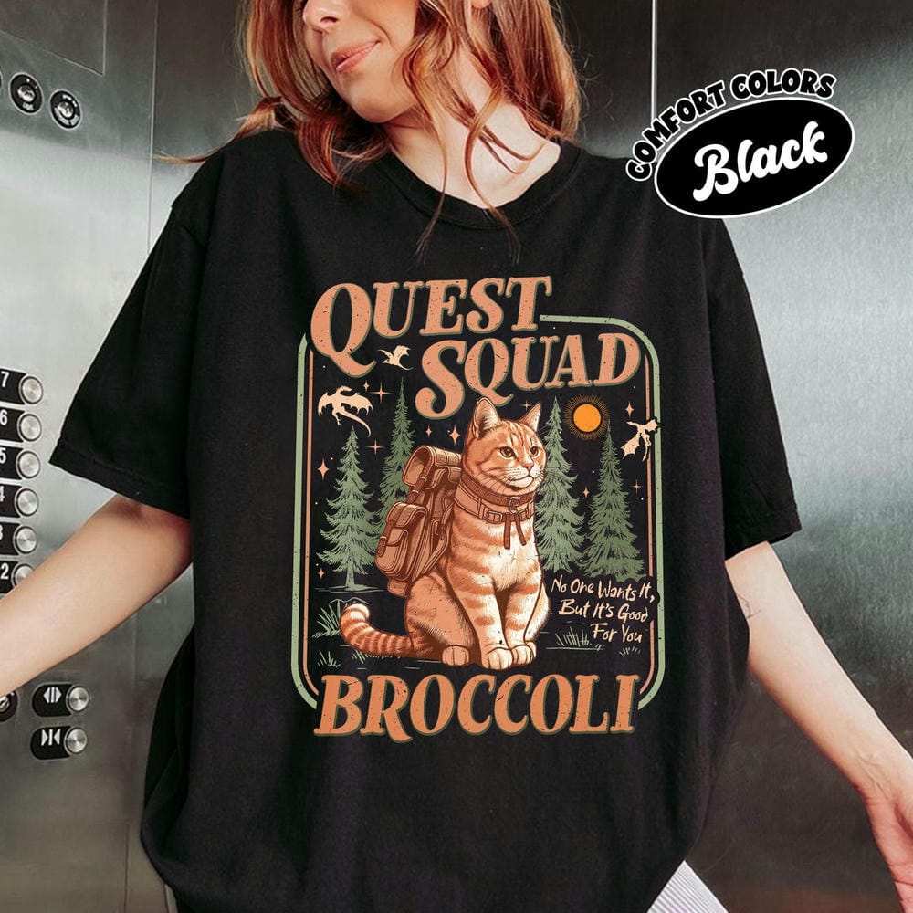 Onyx Storm Quest Squad Broccoli Comfort Shirt Fantasy Fourth Wing Dragon Rider Bookish Unisex Shirt Funny Sweatshirt Streetwear