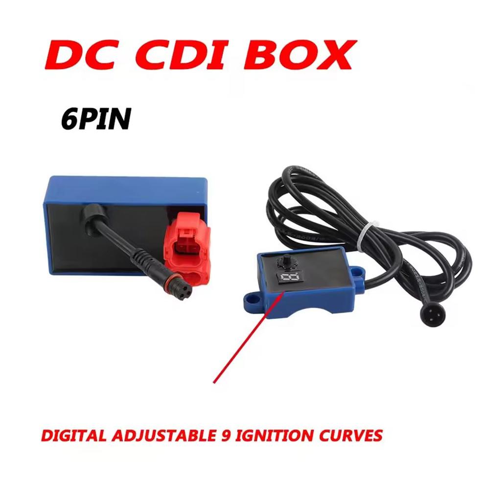 6pin Cdi Box - For Dark Veloci Thunder 250 Gy6 150cc, 9 Ignition Curves, Digital Adjustable W0f4