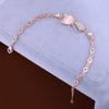 Women Ladies Lovely Cat Pendant Opal Rhinestone Bangle Bracelet Chain Jewelry for Daily Life