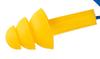 Corded earplugs with a storage container