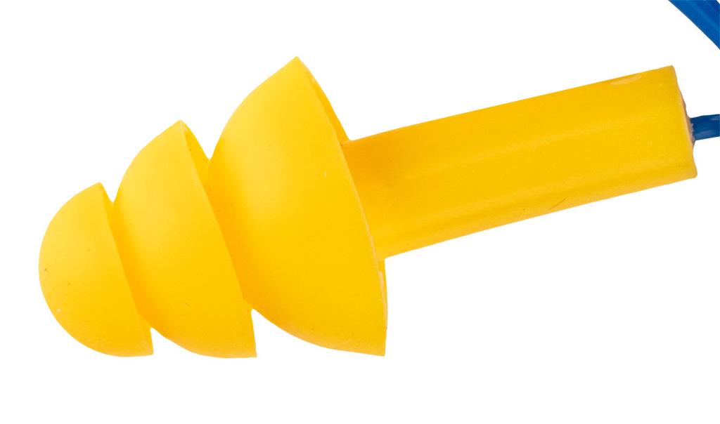 Corded earplugs with a storage container