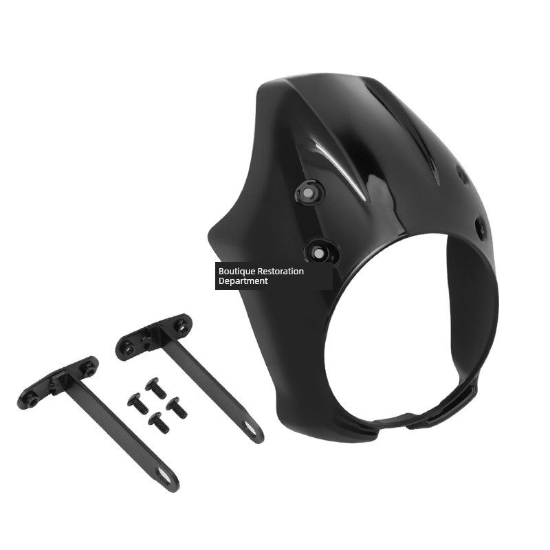 

for Metropolitan Head Cover Bolt Head Cover Xvs950 Restoration Headlamp Hood Head Cover Motorcycle Bodywork Fairing Air-Guide Sleeve 13-22 Years Bright Black