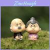 Cute Cartoon Grandpa Grandma Mini Model Garden Decor For Gifts And Celebrations
