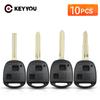 KEYYOU 10Pcs 2/3BNT Car Key Shell For Toyota Camry Rav4 Corolla Prado Yaris Tarago Cruiser Land For Lexus RX300 ES300 LS400 GX