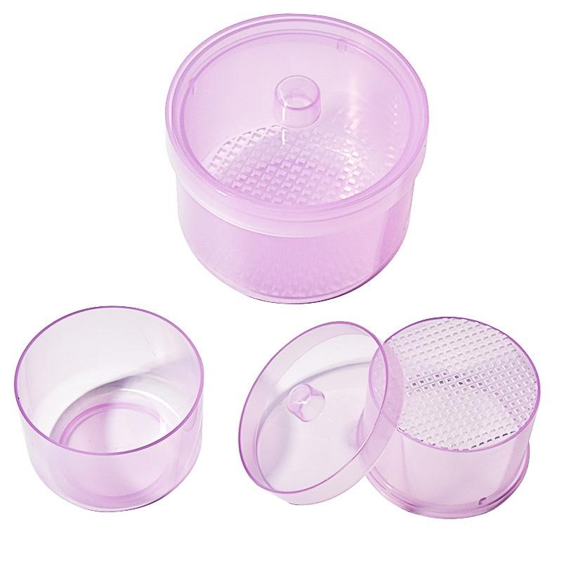 4 Color Disinfection Storage Box Nail Accessories Clean Sterilizer Soak Bowl Container 1Box Round Nail Tool Cleaning Box