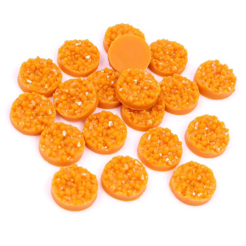 Neue, farbenfrohe 8/10/12 mm große, flache Naturharz-Cabochons (40 Stück) für Armbänder, Ohrringe und DIY-Schmuckherstellung