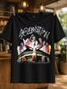 Celebration Stadium Five Rap Figures Above Arena Roof With Icy Graffiti Lettering Smoke And Flame Unisex All Tshirt
