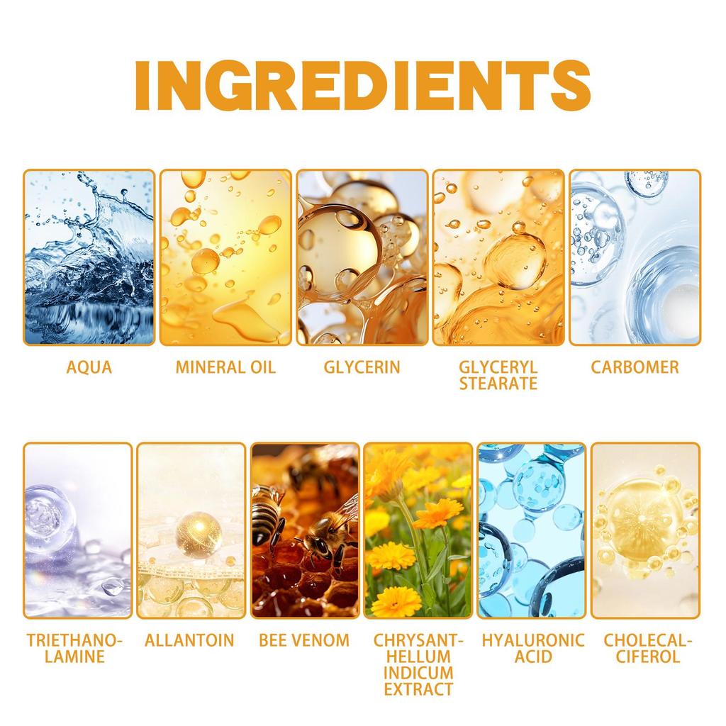 30g Bee Venom Body Cream Body Skin Nourishing Moisturizing Discomfort Relieving Care Daily Massage Applicator Cream