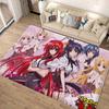 High School DxD Anime Floor Mat INS Style Soft Bedroom Floor House Laundry Room Mat Anti-skid Household Carpets