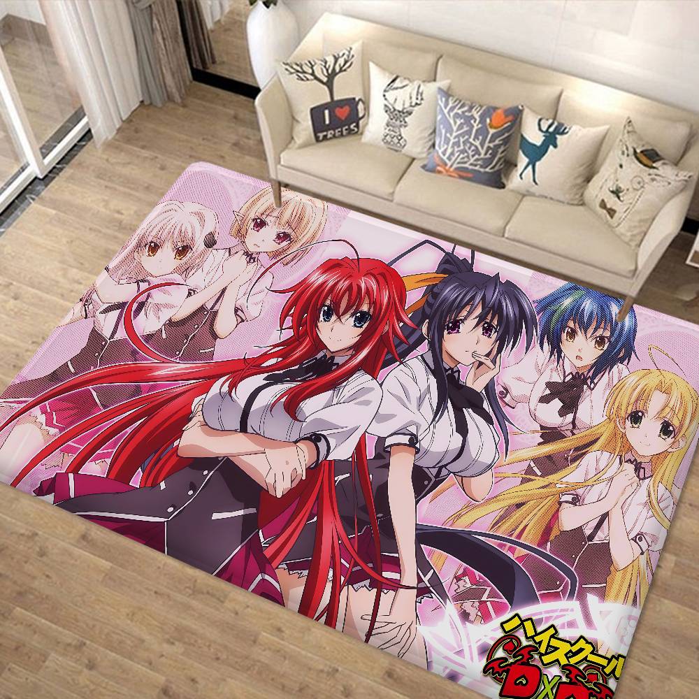 High School DxD Anime Floor Mat INS Style Soft Bedroom Floor House Laundry Room Mat Anti-skid Household Carpets