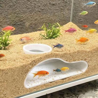 Einloch-Fischbeobachtungstunnel Aquarium Unterirdische Natürliche Kurve Höhle Aquarium Sicherer Kunststoff Aquariumdeko
