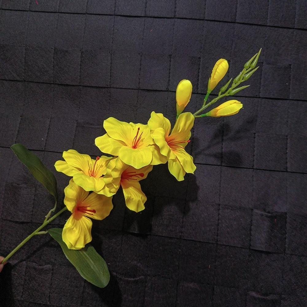 2pcs 75cm Fake Gladiola Real Touch Silk Flower Vivid Artificial Gladiolus Flower  Wedding Accessory
