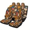 Cats Pattern Designed Car Seat Covers Set For Most Cars, Trendy Personalized Novelty Decorative Car Seat Protector Covers Full S