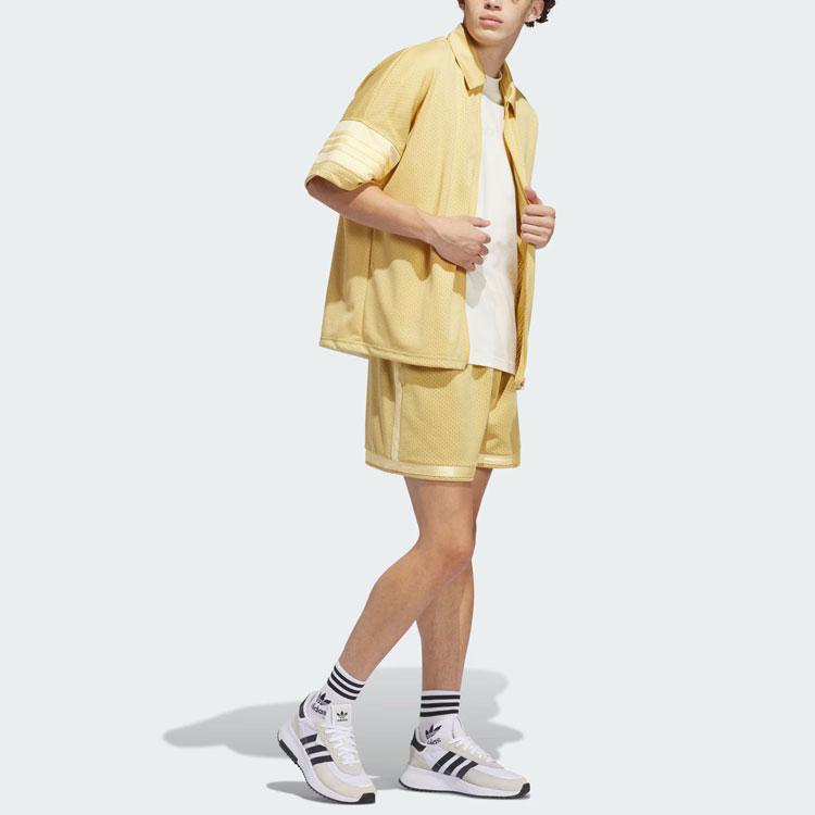 Adidas Originals Basketball Shooting Top Men Tops Yellow IW1622