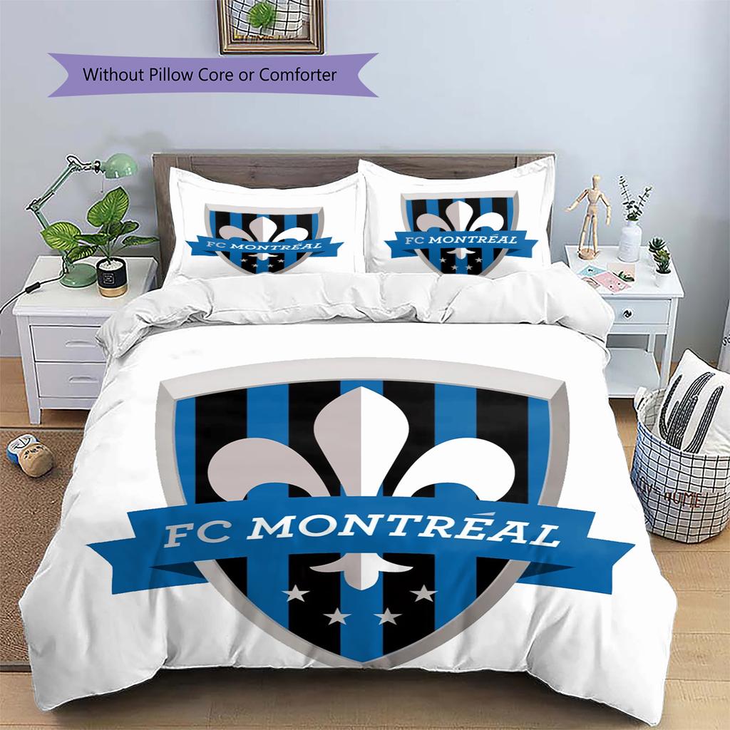 CF Montreal Pattern Bedding Home Decoration Birthday Gift (1 * Duvet Cover + 2 * Pillowcase, Without Core)