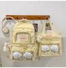 Schoolbag New Cute Female Ins High Value Dopamine Transparent Pain Bag Schoolbag Primary School Students Junior High School Students Backpack