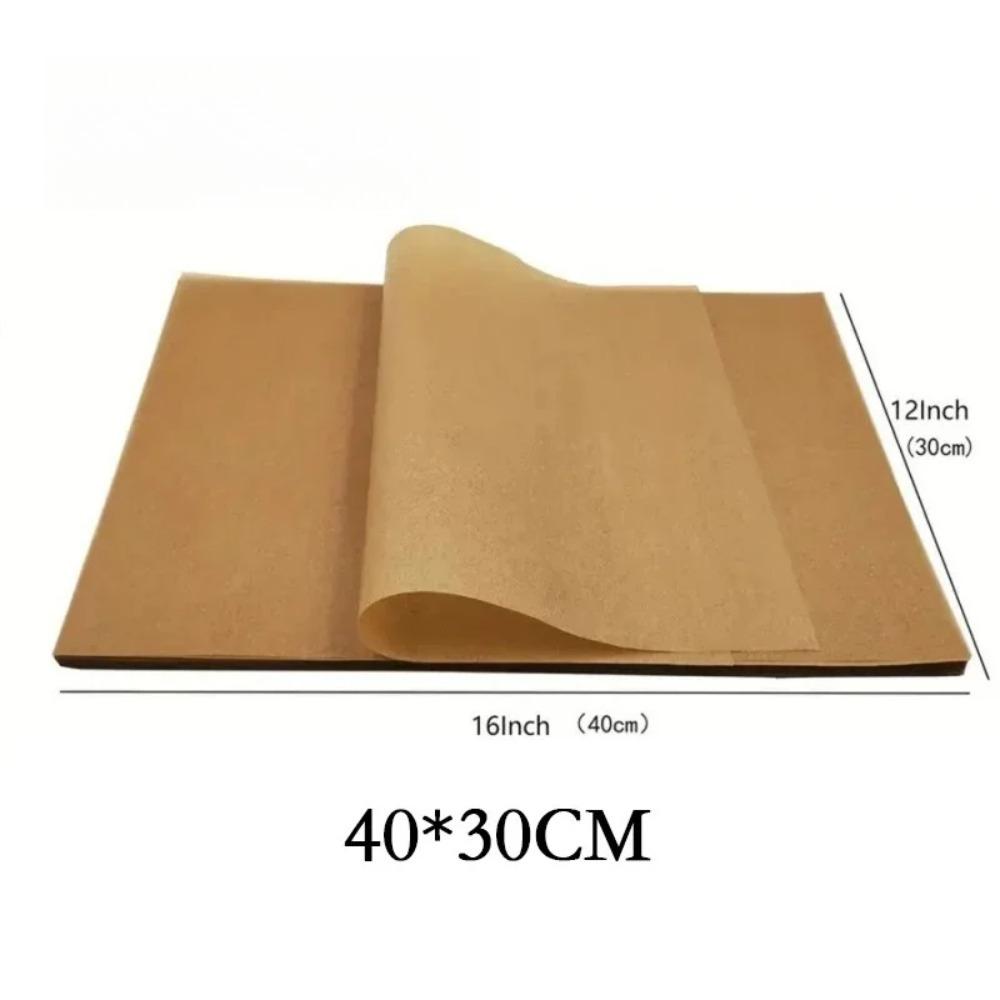 50Pcs Unbleached Baking Parchment Paper Sheets for Air Fryer Oven Grill Non Stick Cake Bread Cookies Pizza Roasting Healthy