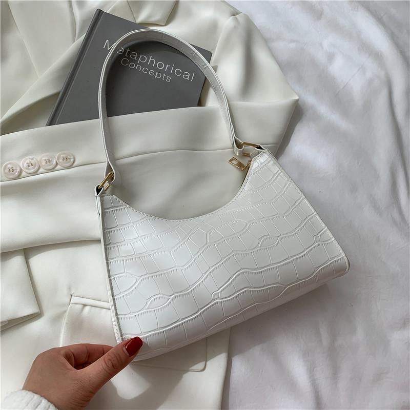 2021 Spring Stone Pattern Underarm Bag - Women's Japanese Fashion Baguette Bag