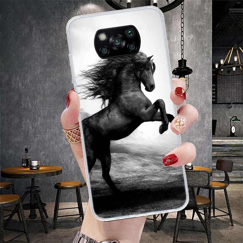 

Чехол для телефона Xiaomi Redmi 15C 15 13C 13 Poco X5 X6 X7 F7 Ultra M7 12C 12 10 10C 9C 9A 9T 9 F с изображением скачущей лошади, Большая Красота, Мягкий Xiaomi Poco M7 4G