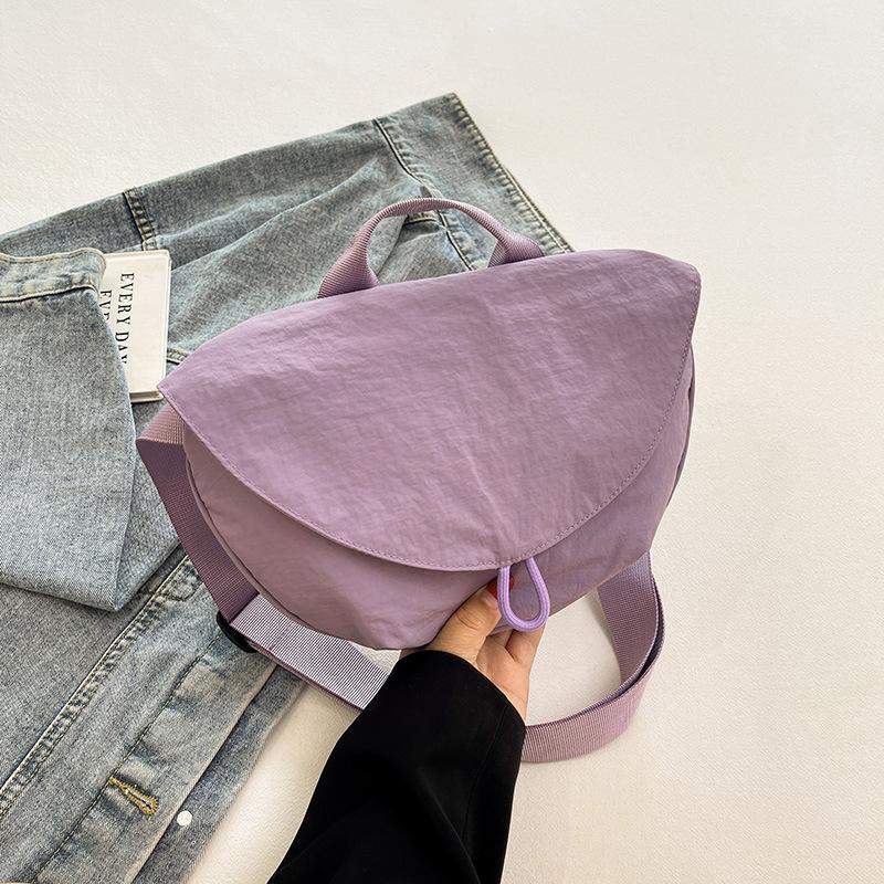 Crossbody bag new men's and women's sports crossbody bag flip cycling small backpack fashionable solid color breast bag